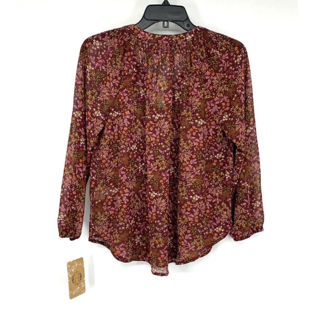 Mason & Belle Top Floral Print Bobby Embroidered Tie Detail NWT - Picture 10 of 12